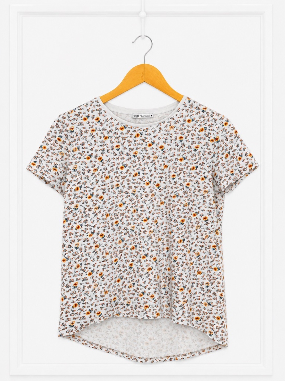 Zara Floral Print Short Sleeve Tee